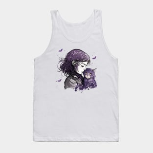 Cat Purple up Tank Top